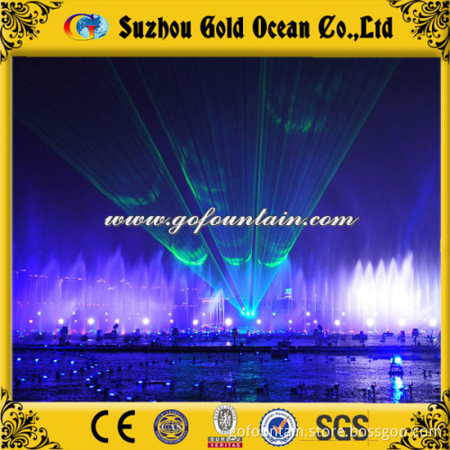 Laser Projector and High Jet Water Fountain Water Screen Movie